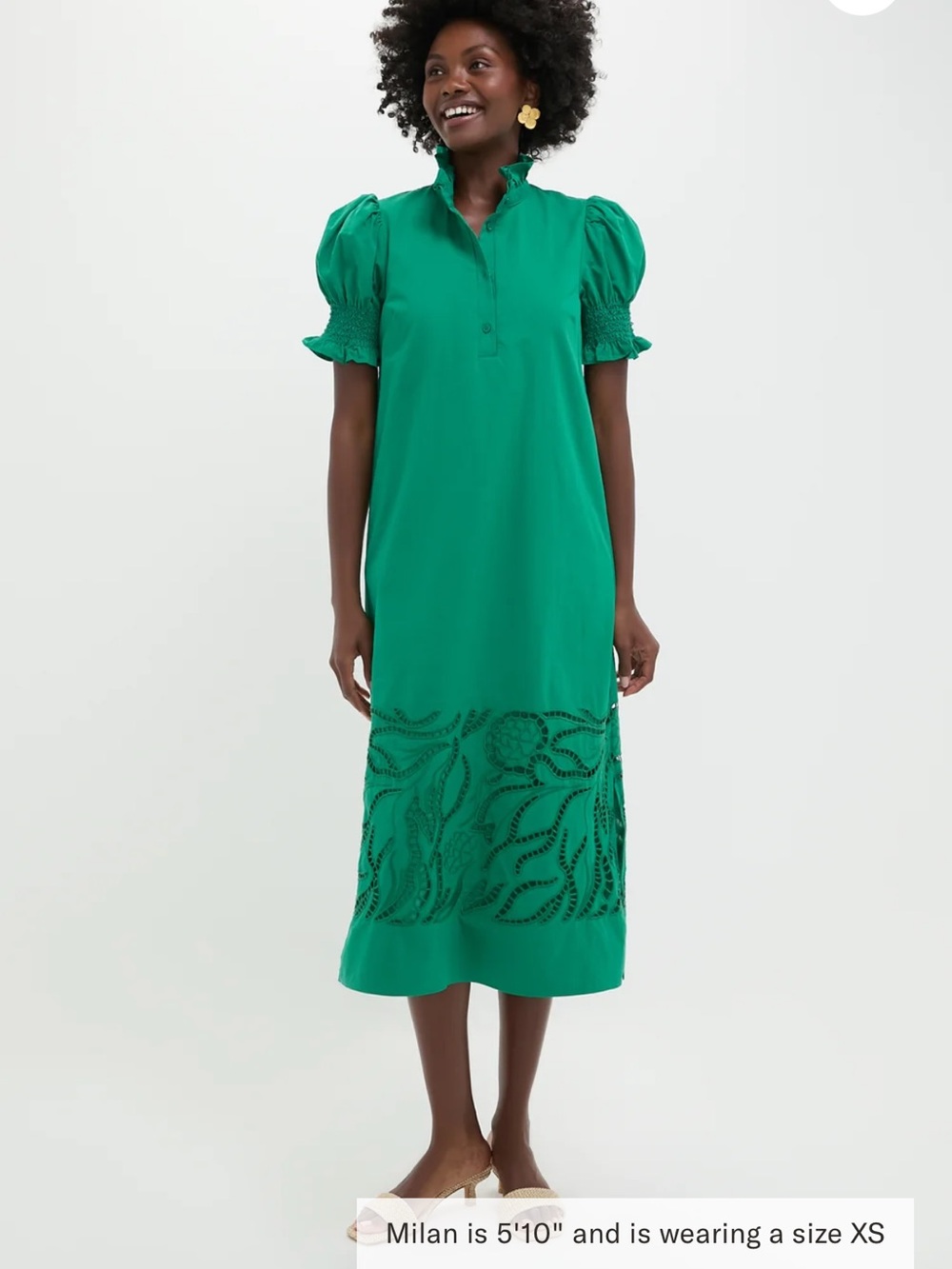 Emerald Green Eliza Midi Dress only worn once) Tuckernuck